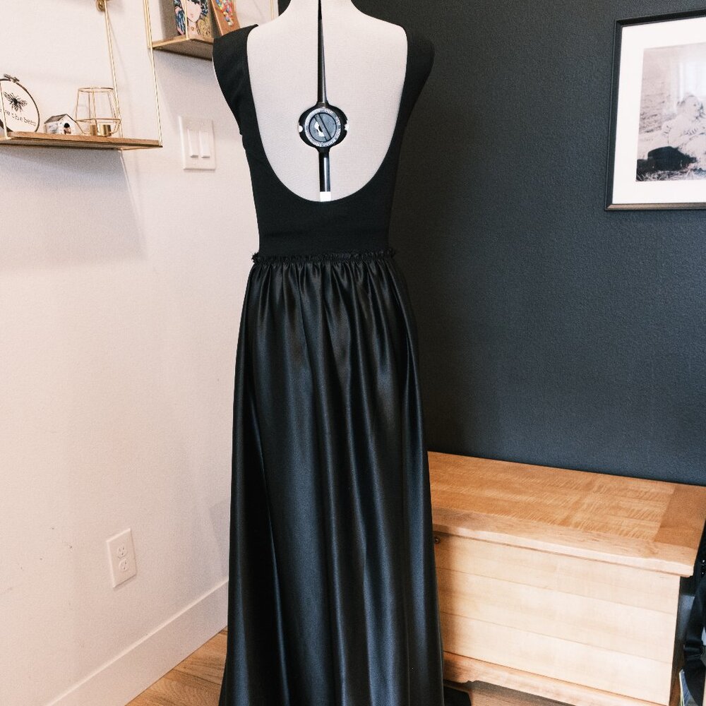 Ripley Rader Size 3 Black Satin Ashley Dress - Picture 7 of 11